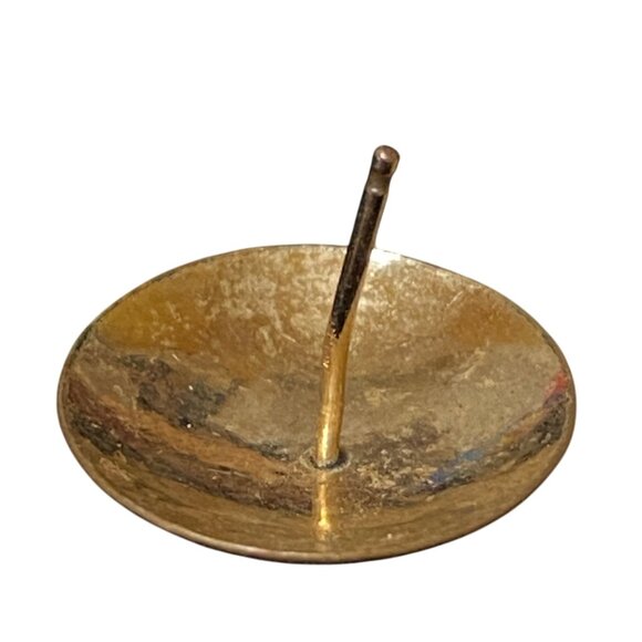 5/8" x 5/8" 14K Gold-Filled Vintage Hammered Round Pierced Earrings - Picture 4 of 4